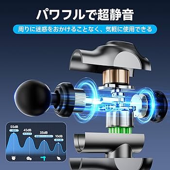 筋膜リリースガン 20段階振動強力振動 筋膜ガン 6個ヘッド付属 AERLANG 筋膜リリースガン 20段階調整 6個ヘッド付属 マッサージ
